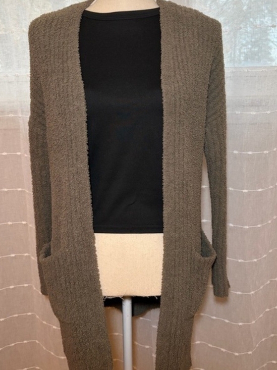 Pink Rose Sweaters - Pink Rose Olive Open-Front Women’s Cardigan